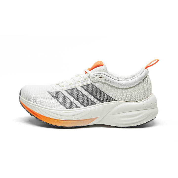 Adidas Adidas FLOATNOVA Cushioning Abrasion Resistant Breathable Lightweight Rebound Running Shoes Unisex White Gray Orange