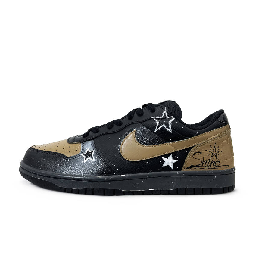 Nike Nike Big Leather Cushioning Abrasion Resistant Breathable Low top Skateboard Shoes Men's Brown Black