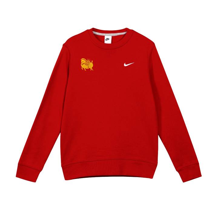 Nike Nike Sweatshirts Unisex Red Crew Neck Moderate Regular