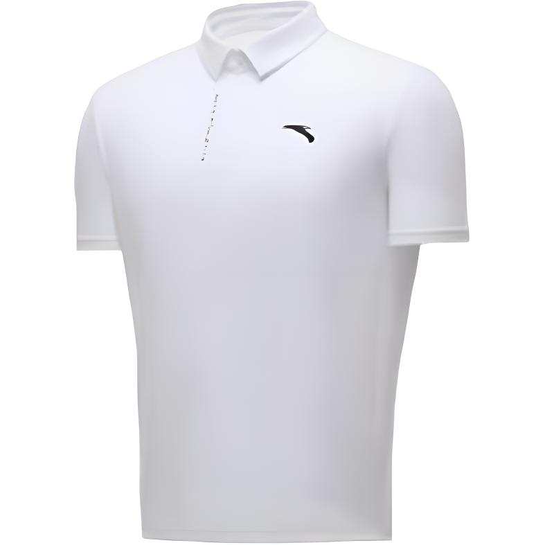 ANTA Polo Shirts Men's White Polo Collar Thin Straight Fit