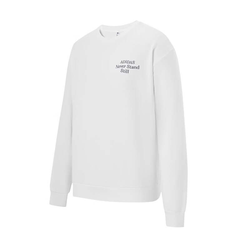 Adidas Adidas Sweatshirts Men's White Crew Neck Moderate