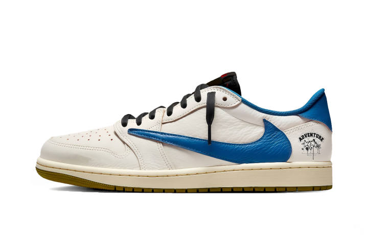 Jordan Travis Scott x Jordan Air Jordan 1 Blue And White Travis Scott X AJ1 Low Collaboration 7.0