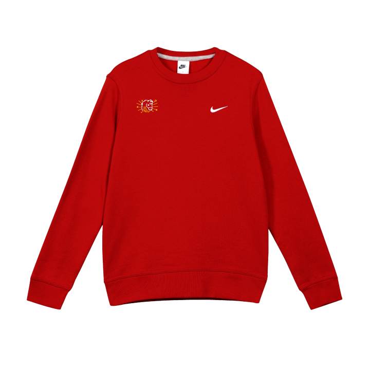 Nike Nike Sweatshirts Unisex Red Crew Neck Moderate Regular