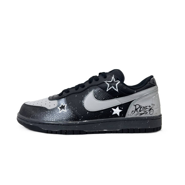 Nike Nike Big Leather Abrasion Resistant Slip Resistant Low top Skateboard Shoes Men's Black Gray