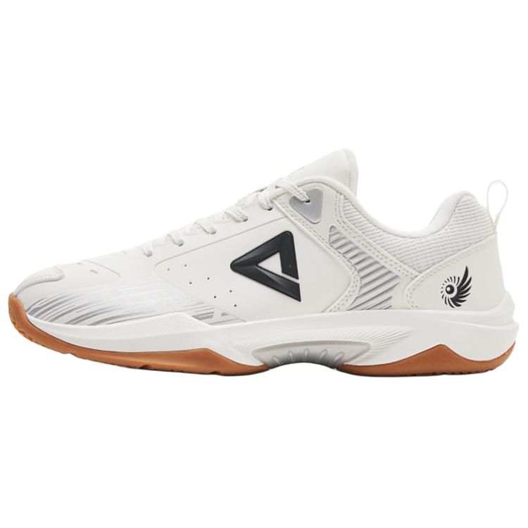 PEAK Cushioning Rebound Cushioning Rebound Badminton Shoes Men's White Silver Dark Gray