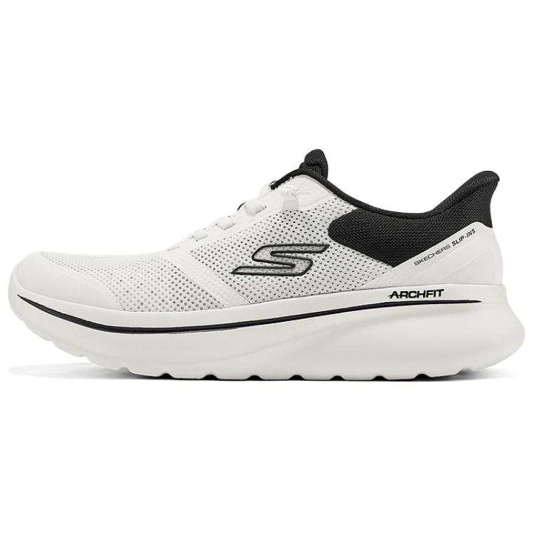 Skechers GO WALK Abrasion Resistant Support Low top Walking Shoes Men's White Black