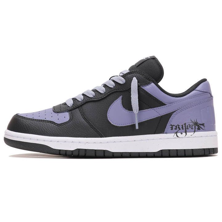 Nike Nike Big Abrasion Resistant Breathable Low top Skateboard Shoes Men's Black Purple