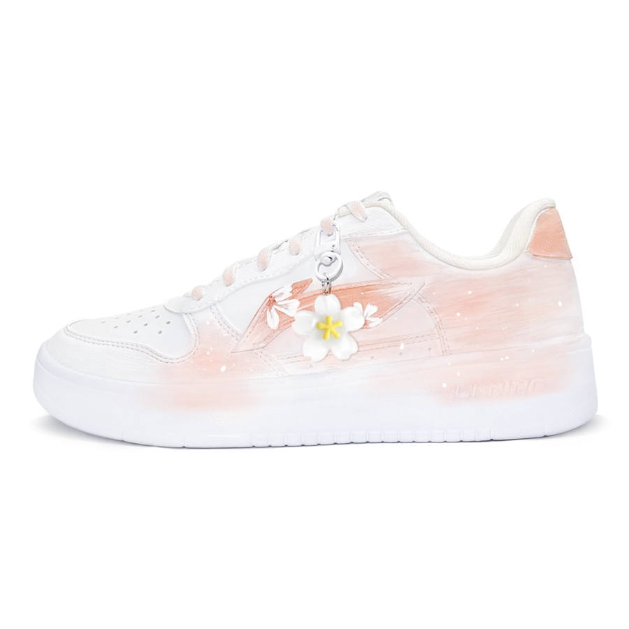 Li-Ning Li Ning Floating Boat Orange Sea, First Culture V Low top Skateboard Shoes Women's White Orange