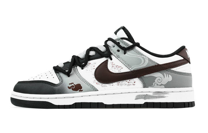 Nike Nike Dunk Cloudy Mountain By 1 Slip Resistant Abrasion Resistant Low top Skateboard Shoes Unisex Black Gray