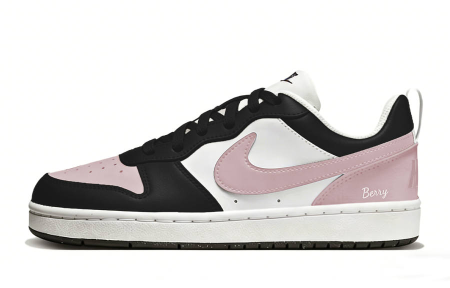 Nike Nike Court Borough Mildew Pink Synthetic Leather Abrasion Resistant Low top Kids' Skateboarding Shoes Berry Pink