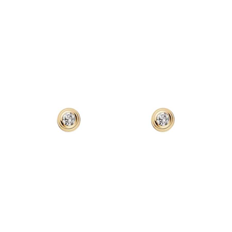 CARTIER 18K Gold Stud Earrings Women's