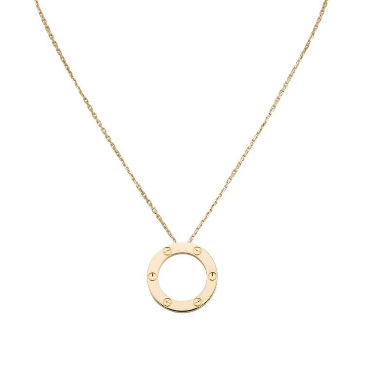 CARTIER LOVE 18K Gold Necklaces Unisex Gold