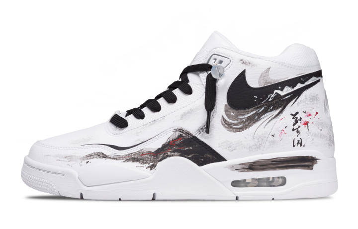 Nike Nike Flight Legacy Cushioning Mid top Vintage Basketball Shoes Unisex Black White