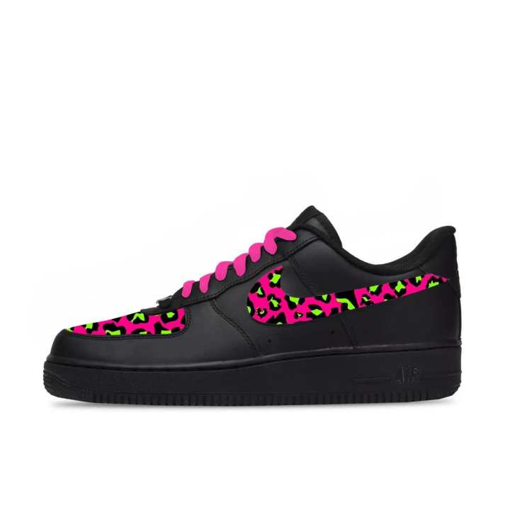 Nike Nike Air Force 1 Panther Neon Black Warrior, Vintage Premium, Exquisite Elegance Leather Trendy