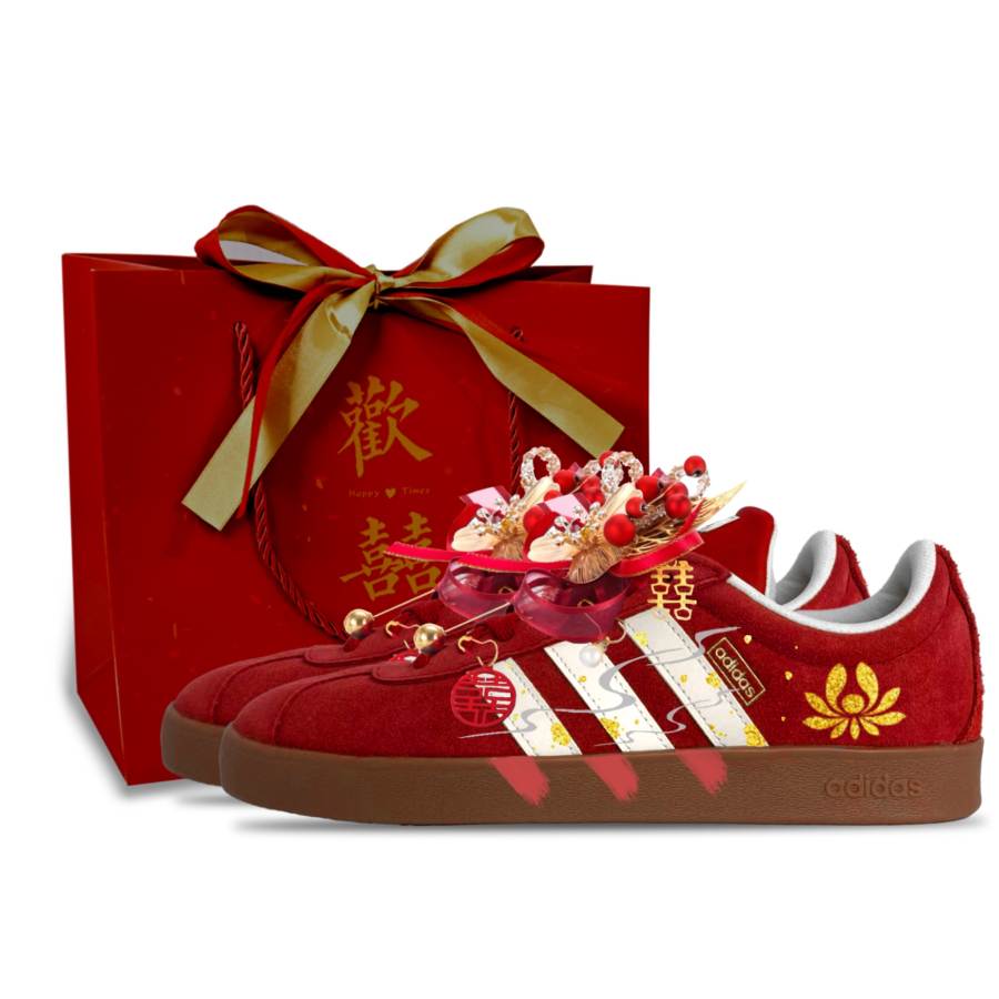 Adidas Adidas Vl Court Classic Abrasion Resistant Abrasion Resistant Low top Skateboard Shoes Unisex