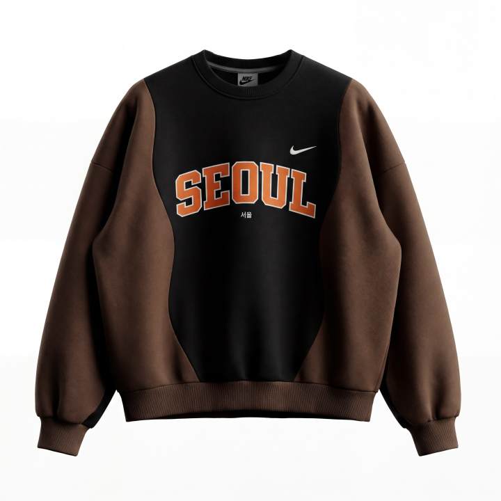 Nike Nike Club Sweatshirts Unisex Dark Brown Crew Neck Moderate Regular