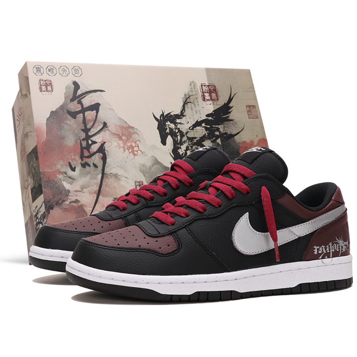 Nike Nike Big Abrasion Resistant Breathable Abrasion Resistant Breathable Low top Skateboard Shoes Men's Black Purple