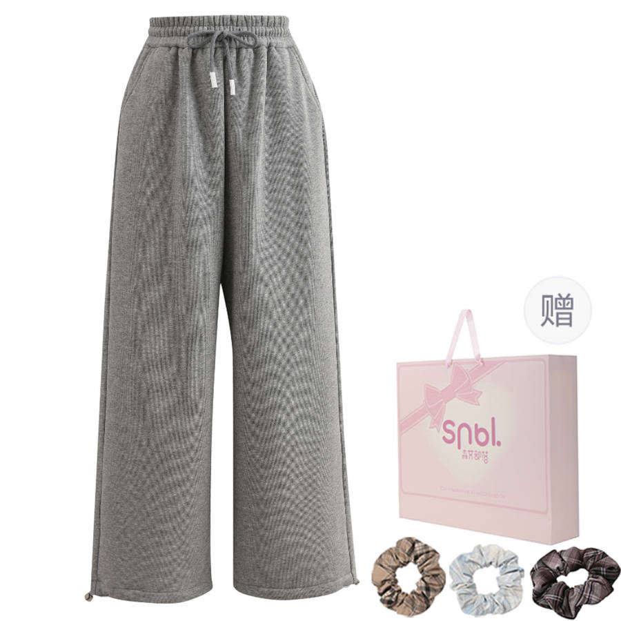SNBL Casual Pants Women's Thickened And Fleece Lined Straight Fit Pants