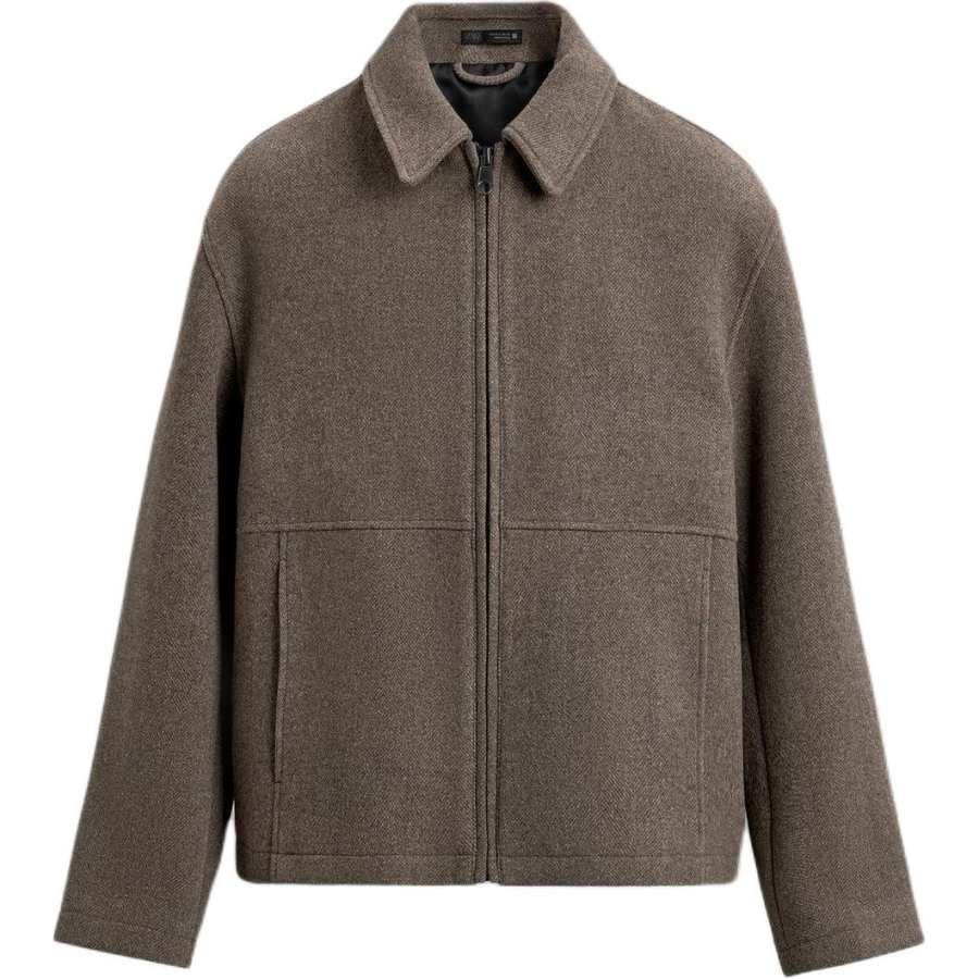 ZARA Jackets Men's Sand Lapel Moderate Other
