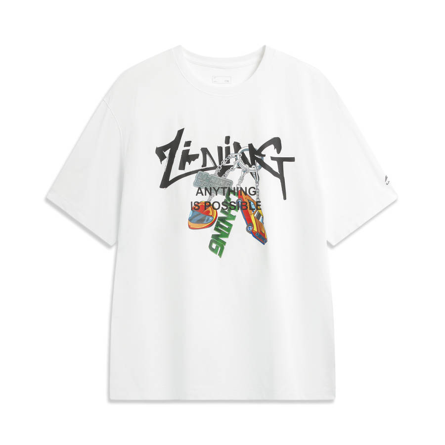 Li-Ning Li Ning Sports Life Collection T Shirt Unisex White