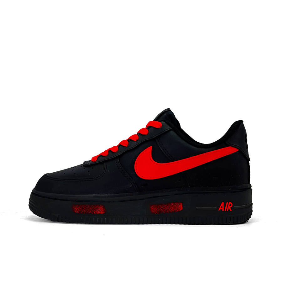 Nike Nike Air Force 1 Red Millennium Leather Low top Skateboard Shoes Unisex Black Red