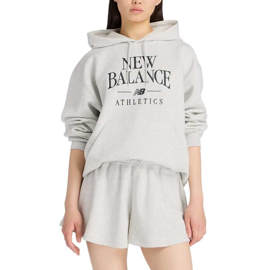 New Balance New Balance Sweatshirts Women's Ash Heather Hooded Moderate