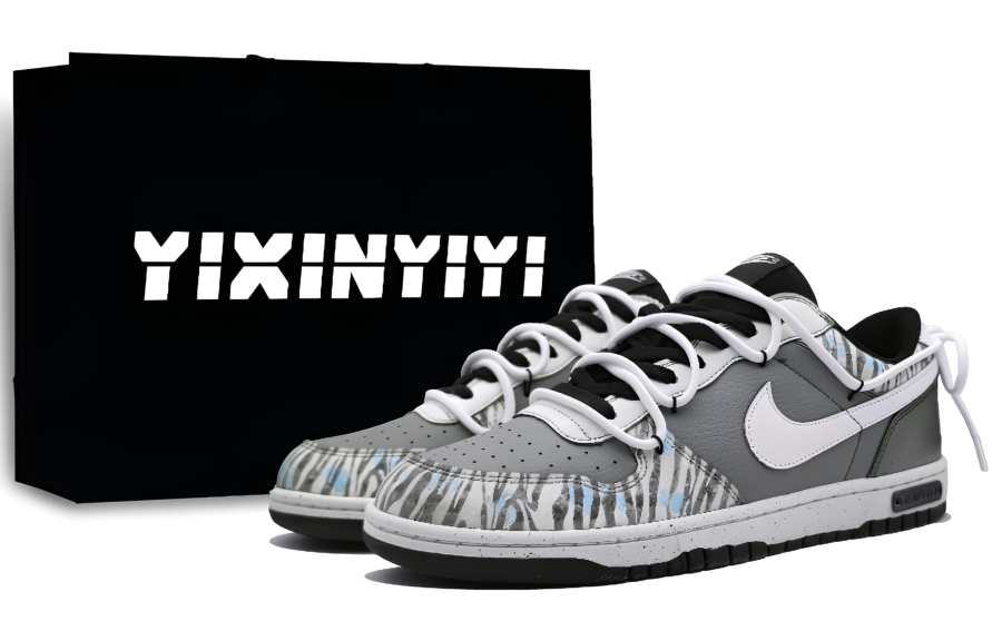 Nike Nike Big Abrasion Resistant Breathable Abrasion Resistant Breathable Low top Skateboard Shoes Unisex Sky Blue