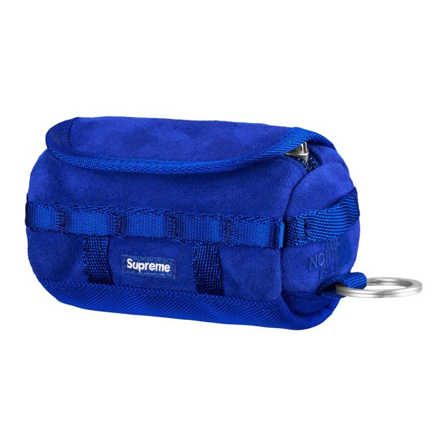 Supreme Supreme The North Face Collaboration Suede Fabric Luggage Bag Keychain Bag Accessory Unisex Blue