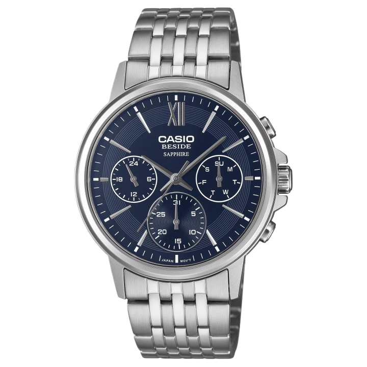 CASIO CASIO Beside Quartz Movement Stainless Steel Strap Watch Men's Watches Blue Dial