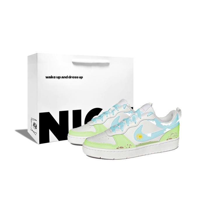 Nike Nike Court Borough 2 Spring Day Dreams, Han Yang Dimension, Shopping Bag, Refreshing Leather Individual