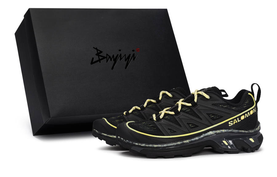 SALOMON XT 6 811 Manufacturing, Love In Sync Lightweight Low top Mountaineering Hiking Shoes Unisex Black Yellow