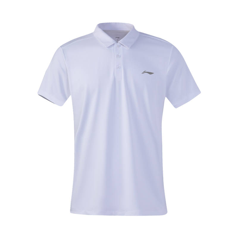 Li-Ning Li Ning Polo Shirts Men's White Polo Collar Thin Straight Fit