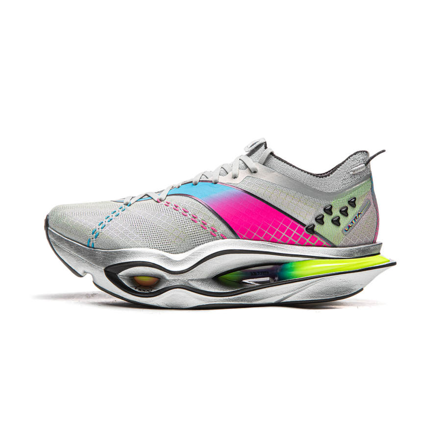 Li-Ning Li Ning Feidian 6 ULTRA Breathable Cushioning Slip Resistant Low top Running Shoes Unisex Gray Silver