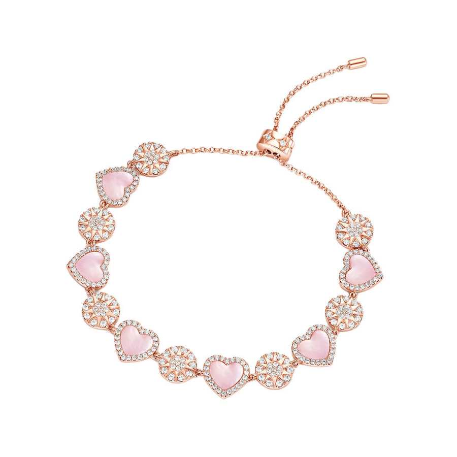 Apm Monaco apm monaco Pink Nacre Heart & Dot Adjustable Bracelet