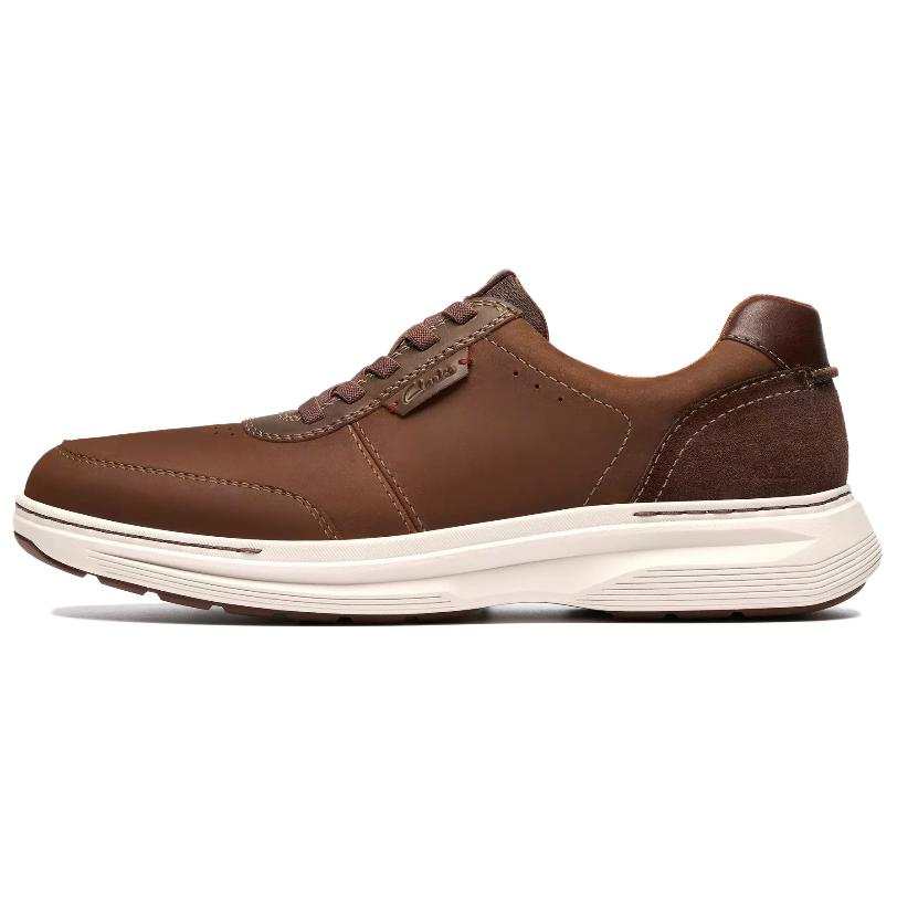 Clarks Craftwell Lace Leather Low top Casual Shoes Men's Brown