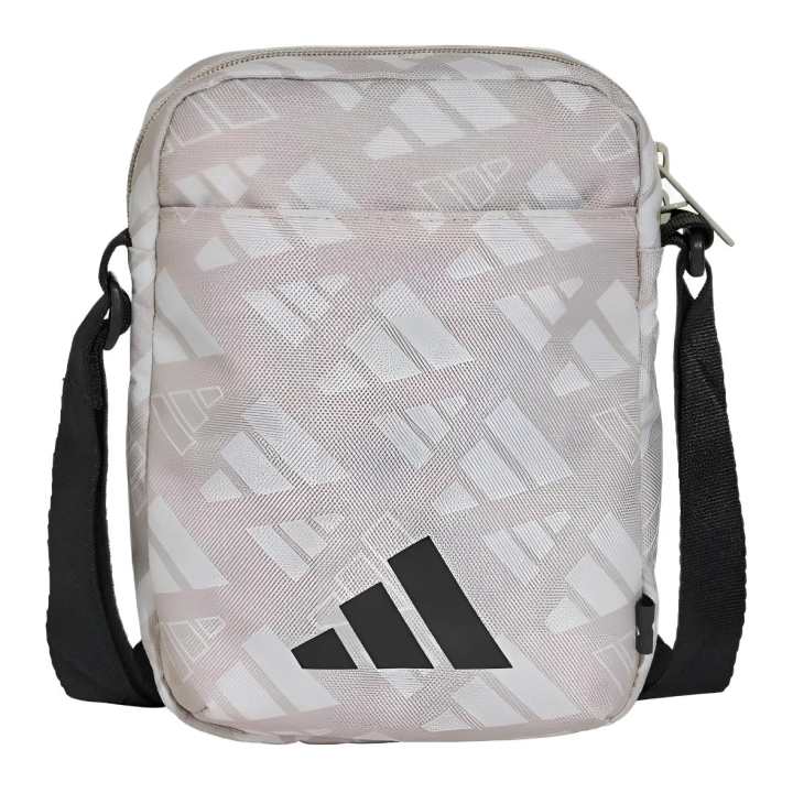Adidas Adidas Polyester Shoulder Bag Unisex Metallic Gray & Black