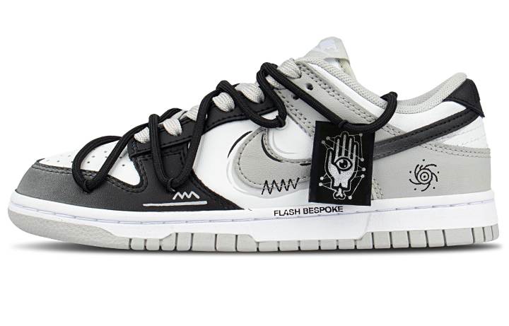 Nike Nike Dunk Pupil Hand Leather Abrasion Resistant Abrasion Resistant Low top Skateboard Shoes Unisex Black Gray