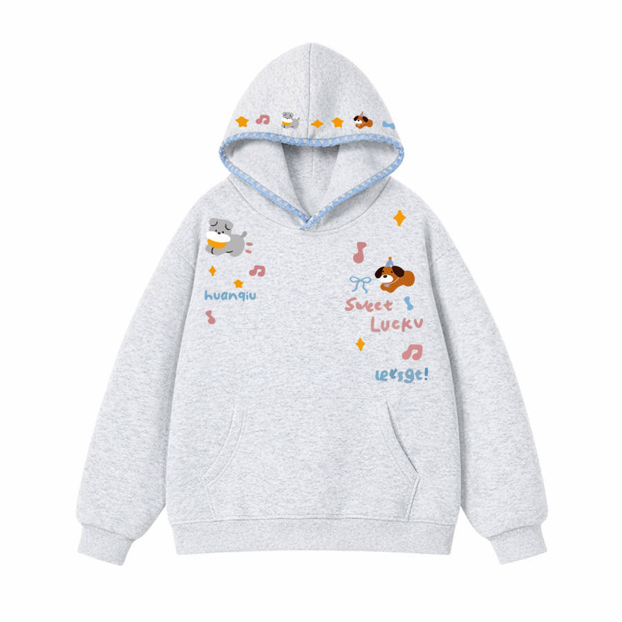 HUANQIU Sweatshirts Unisex Hooded Moderate Heavyweight