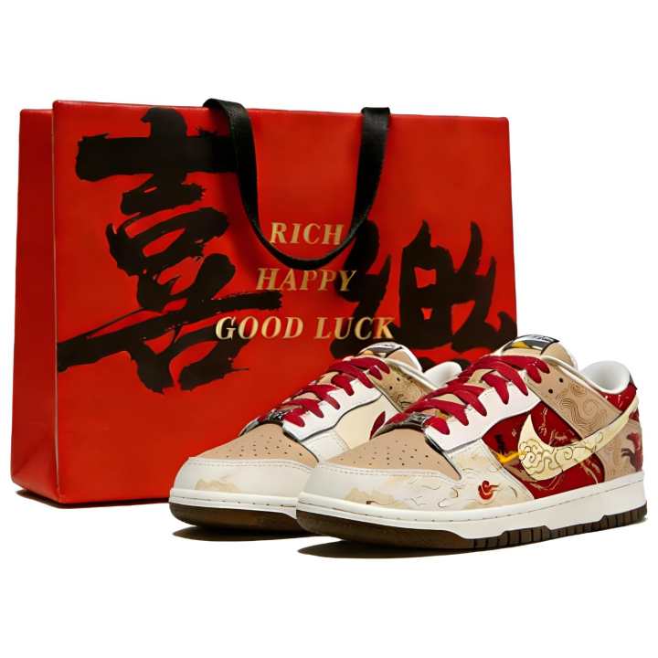 Nike Nike Dunk Cushioning Abrasion Resistant Low top Skateboard Shoes Men's Red