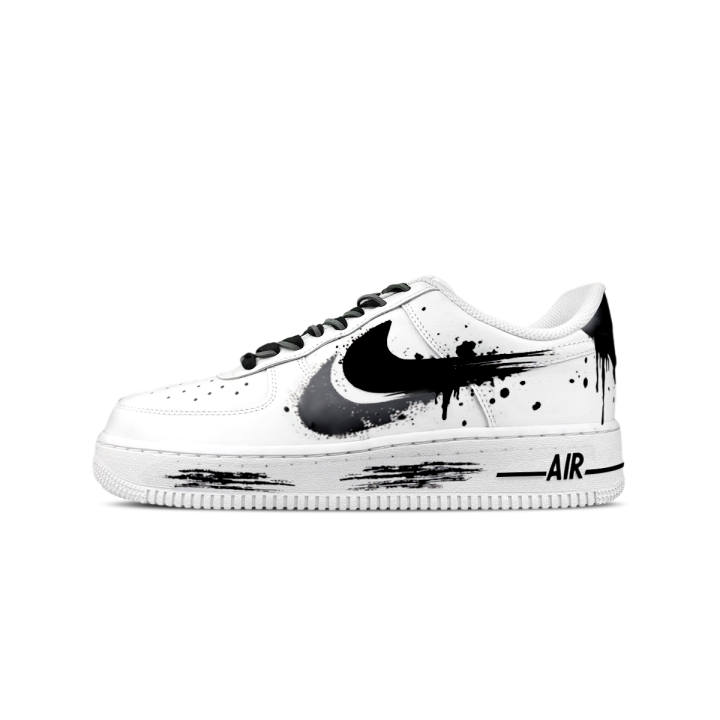 Nike Nike Air Force 1 Low top Skateboard Shoes Unisex Black White