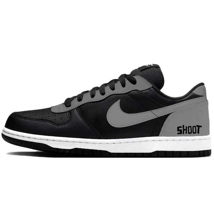 Nike Nike Big Silent Moon Abrasion Resistant Breathable Low top Skateboard Shoes Men's Black Gray