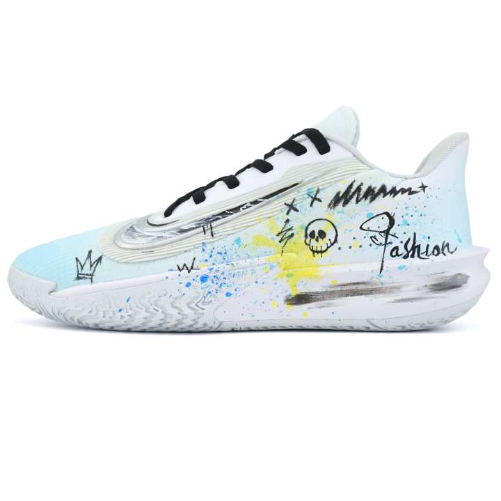 Nike Nike Precision 7 Basketball Shoes Men's Low Top White/Black/Blue/Yellow