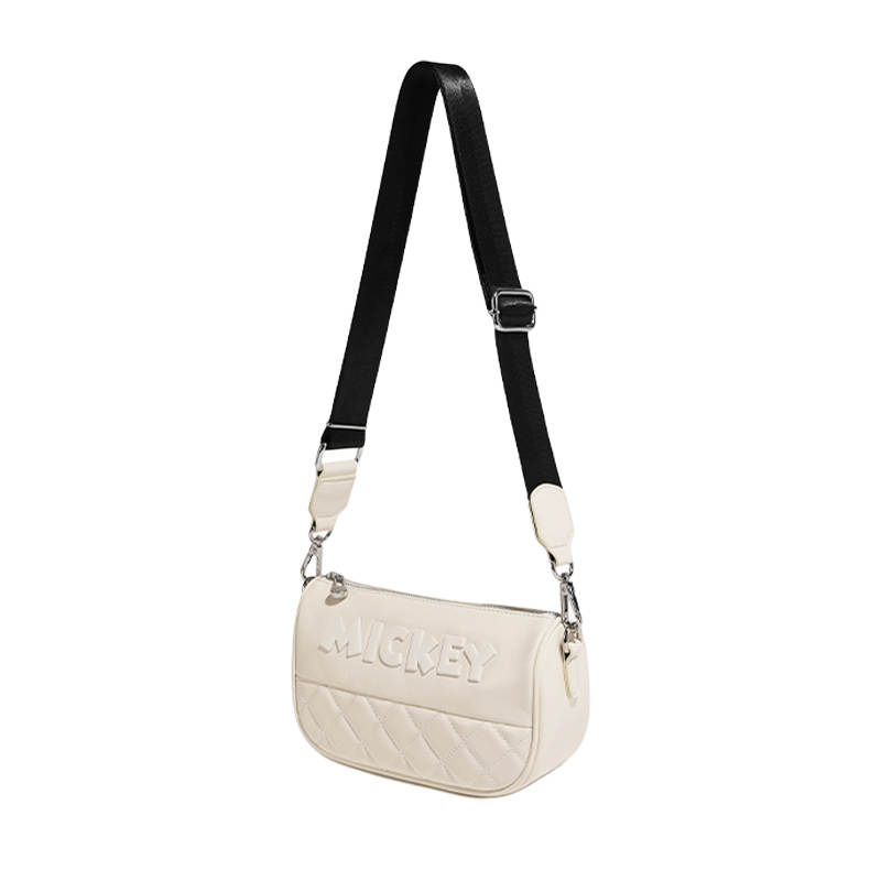 Disney Pu Shoulder Bag Regular Women's Ecru/Black/Burgundy
