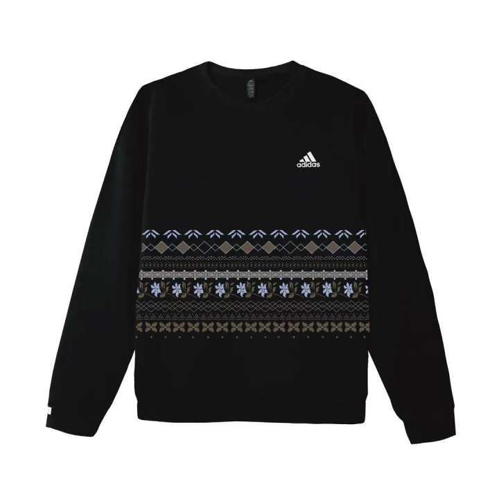 Adidas Adidas LABEL Sweatshirts Unisex Black Crew Neck Moderate Regular