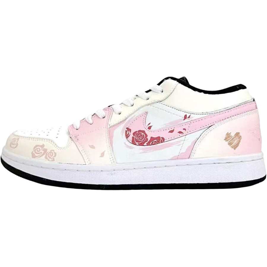 Jordan Jordan Air Jordan 1 Fantasia, Love Rose Abrasion Resistant Slip Resistant Abrasion Resistant Slip Resistant Low top