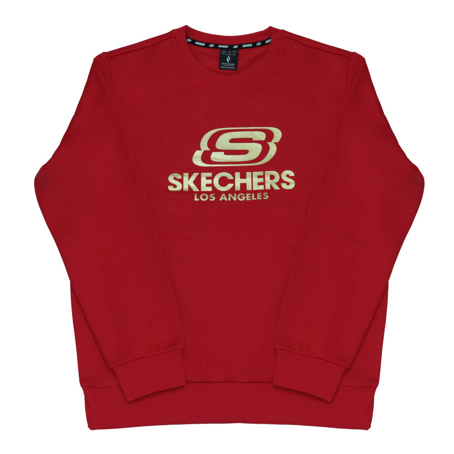 Skechers Sweatshirts Unisex Burgundy 005G Crew Neck Moderate