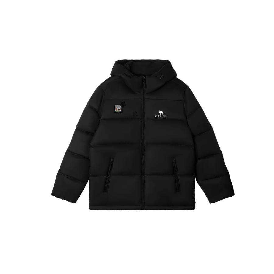 CAMEL CAMEL Warm Fleece Collection Down Jacket Unisex Phantom Black