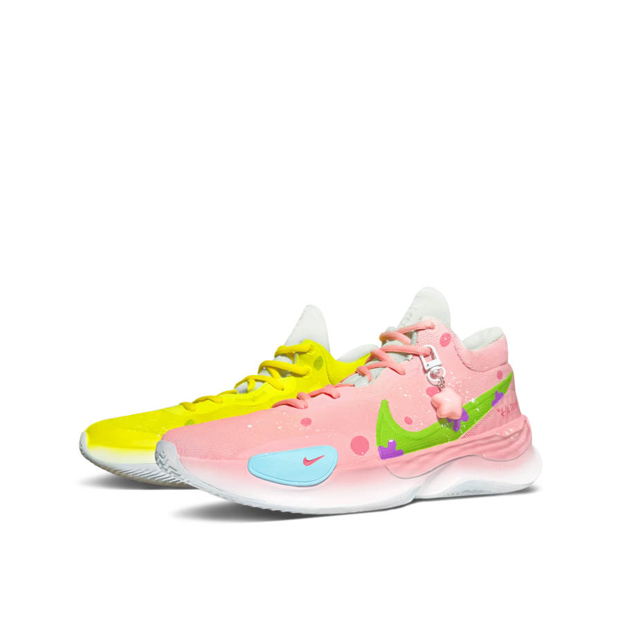 Nike Nike Renew Elevate 3 Star Baby Abrasion Resistant Slip Resistant Low top Basketball Shoes Men's Pink Yellow
