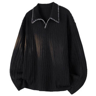 X1617 Knitwear Men's Lapel Moderate