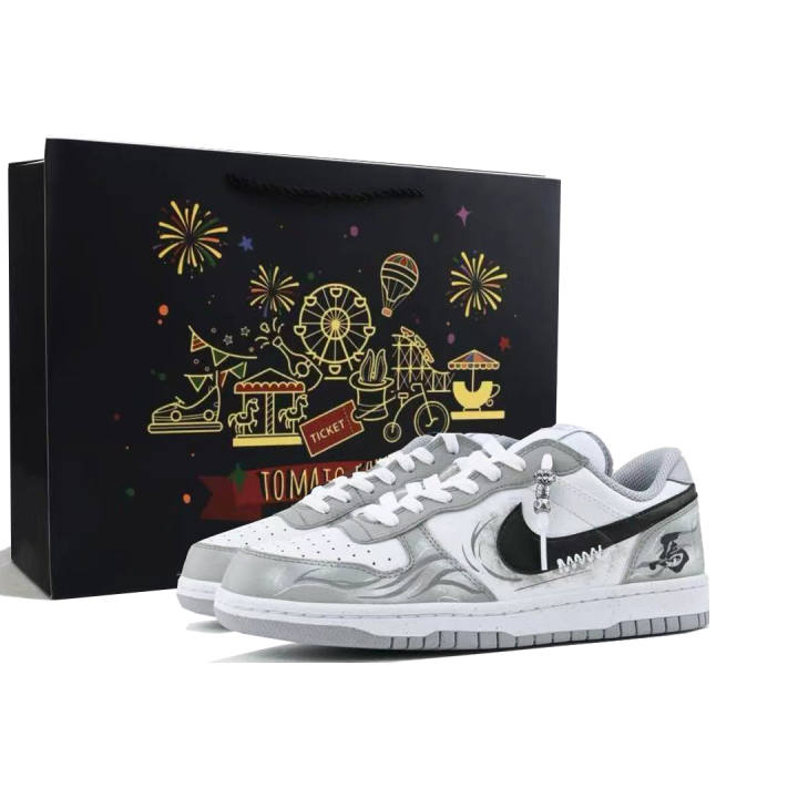 Nike Nike Big Moonlit Wind Hideaway Abrasion Resistant Abrasion Resistant Low top Skateboard Shoes Men's Gray